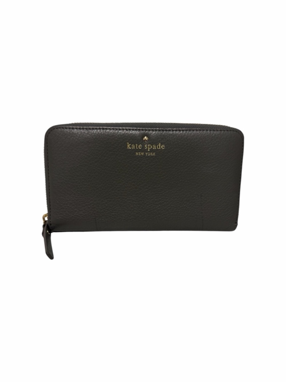Kate Spade Pebbled Gray Rectangle Leather Wallet